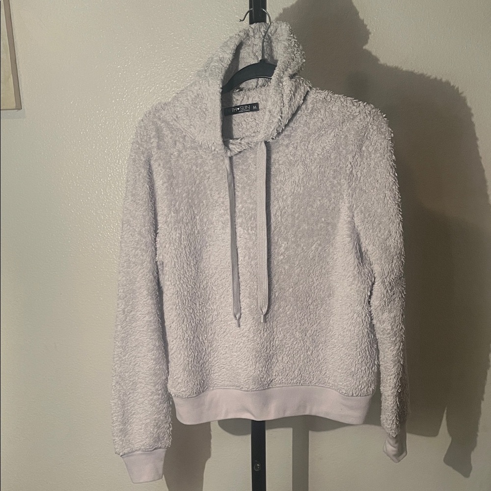 Fifth Sun Soft Silver Sherpa Hoodie